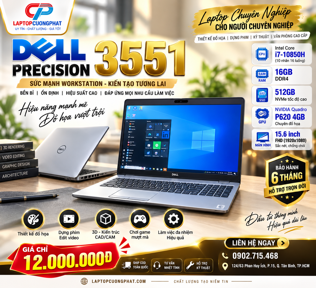 Dell precision 3551 chuyên đồ họa